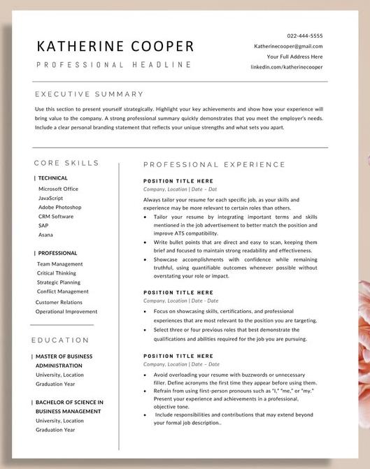 ATS Friendly CV Sample 1