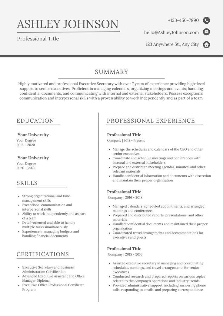 ATS Friendly CV Sample 3