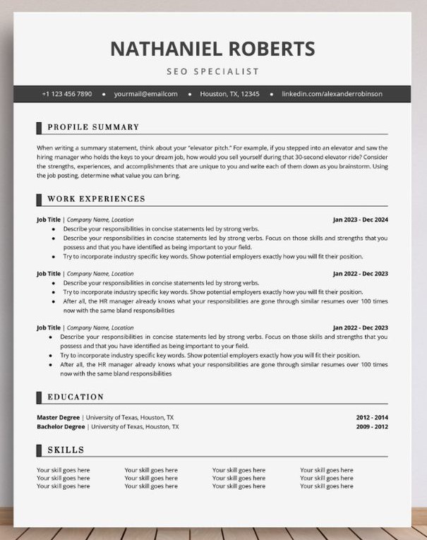 Canadian Standard CV Sample 2