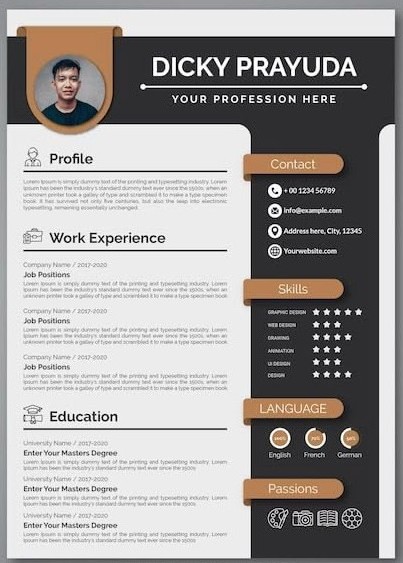 Modern Visual CV Design 4